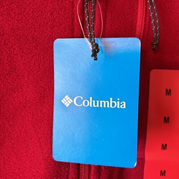 NEW Columbia Mens Red Full Zip Fleece - Picture 3 of 6